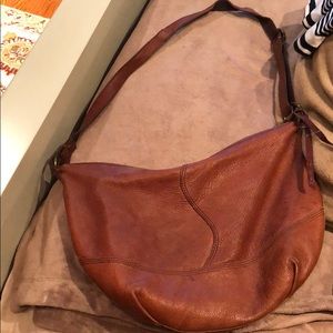 Brown leather crossbody bag lucky brand
